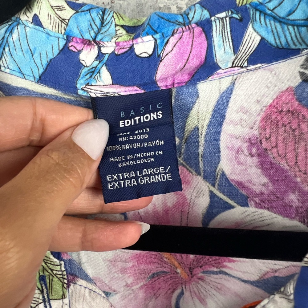 Basic Editions | Tropical Print Button Down - image 3